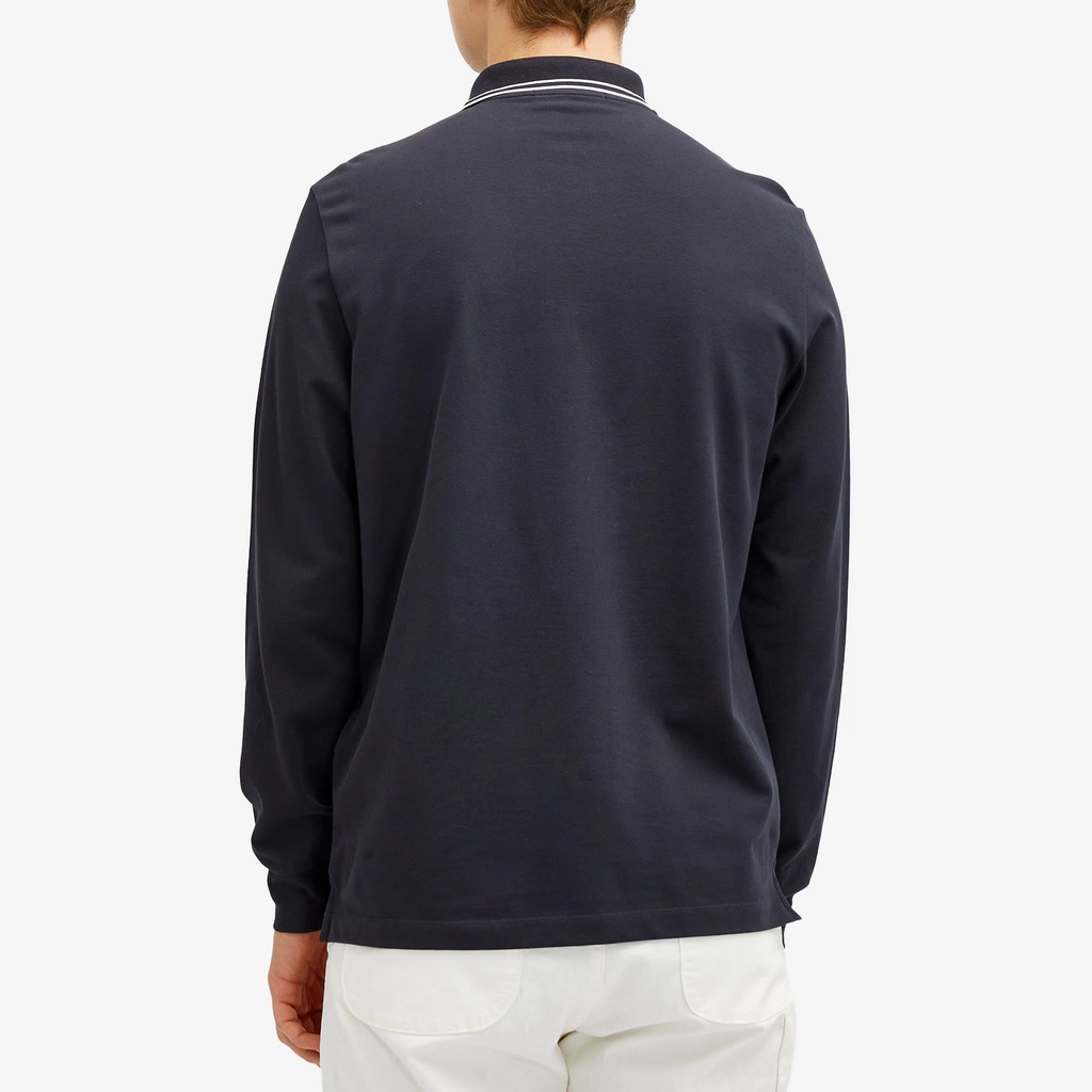 Stone Island Men's Long Sleeve Patch Polo Navy Blue